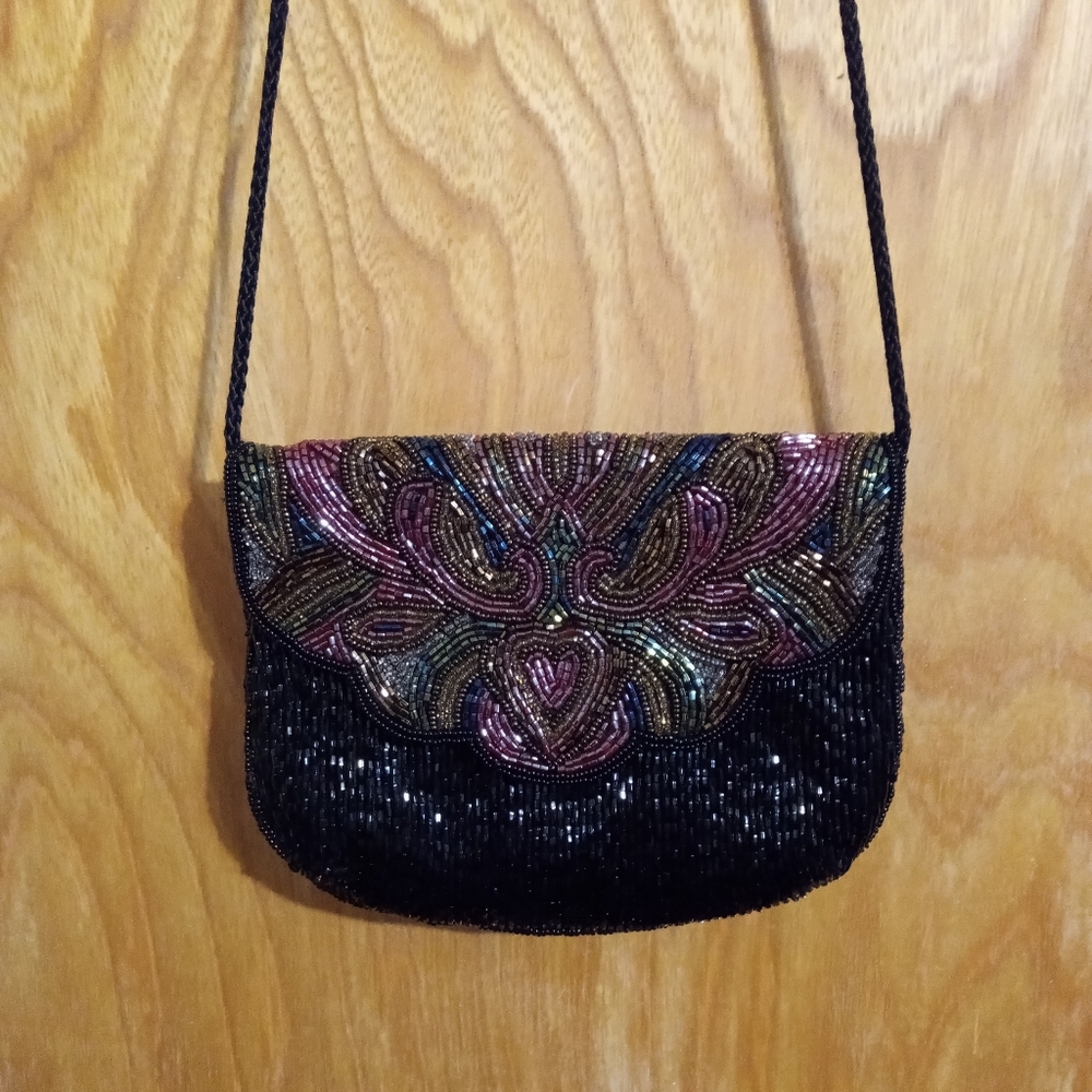 Jacobson's Vtg Hand beaded Iridescence Evening Bag